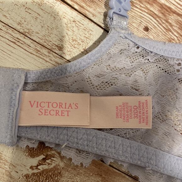 VICTORIA'S SECRET Dream Angels Light Blue Lace Bra 32DD - Picture 4 of 7